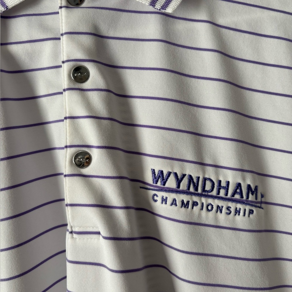 RLX Woman’s | White and Purple Wyndham championship Striped Polo Shirt | Size XL - Picture 3 of 6